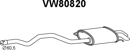Veneporte VW80820 - Глушник вихлопних газів кінцевий avtolavka.club