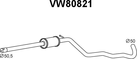 Veneporte VW80821 - Предглушітель вихлопних газів avtolavka.club