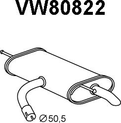 Veneporte VW80822 - Глушник вихлопних газів кінцевий avtolavka.club