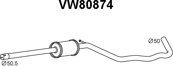 Veneporte VW80874 - Предглушітель вихлопних газів avtolavka.club