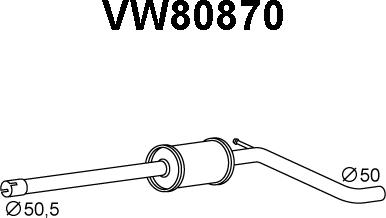 Veneporte VW80870 - Предглушітель вихлопних газів avtolavka.club