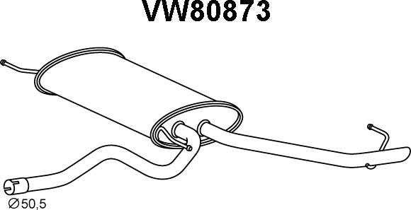 Veneporte VW80873 - Глушник вихлопних газів кінцевий avtolavka.club