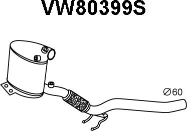 Veneporte VW80399S - Сажі / частковий фільтр, система вихлопу ОГ avtolavka.club