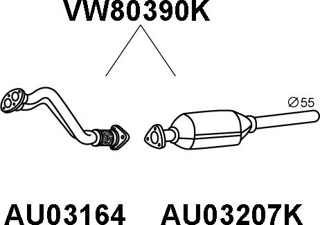 Veneporte VW80390K - Каталізатор avtolavka.club