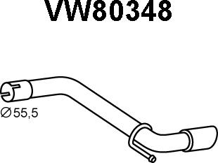 Veneporte VW80348 - Труба вихлопного газу avtolavka.club