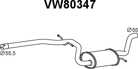 Veneporte VW80347 - Глушник вихлопних газів кінцевий avtolavka.club