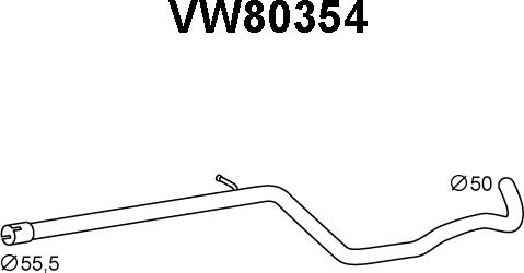 Veneporte VW80354 - Труба вихлопного газу avtolavka.club