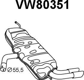Veneporte VW80351 - Глушник вихлопних газів кінцевий avtolavka.club