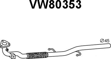 Veneporte VW80353 - Труба вихлопного газу avtolavka.club