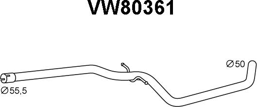 Veneporte VW80361 - Труба вихлопного газу avtolavka.club