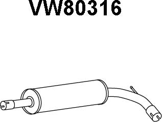 Veneporte VW80316 - Середній глушник вихлопних газів avtolavka.club