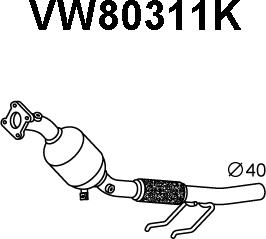 Veneporte VW80311K - Каталізатор avtolavka.club