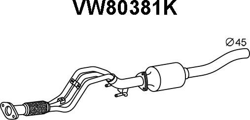 Veneporte VW80381K - Каталізатор avtolavka.club