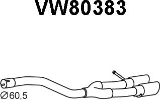 Veneporte VW80383 - Труба вихлопного газу avtolavka.club
