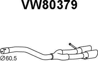 Veneporte VW80379 - Труба вихлопного газу avtolavka.club