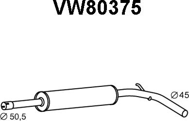 Veneporte VW80375 - Середній глушник вихлопних газів avtolavka.club