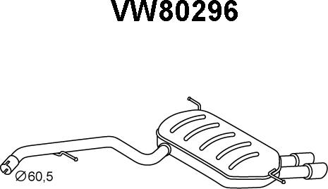 Veneporte VW80296 - Глушник вихлопних газів кінцевий avtolavka.club