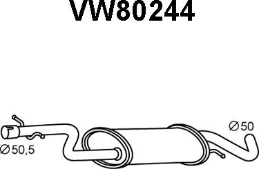 Veneporte VW80244 - Предглушітель вихлопних газів avtolavka.club