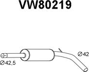 Veneporte VW80219 - Середній глушник вихлопних газів avtolavka.club