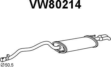 Veneporte VW80214 - Глушник вихлопних газів кінцевий avtolavka.club