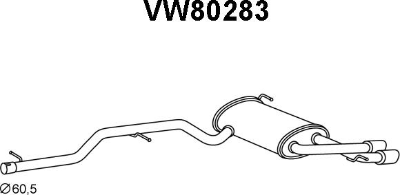 Veneporte VW80283 - Глушник вихлопних газів кінцевий avtolavka.club