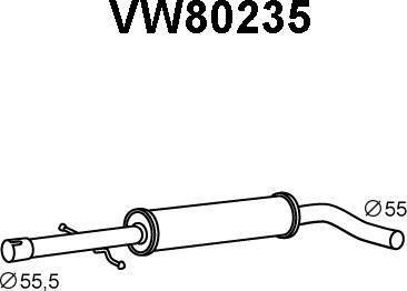 Veneporte VW80235 - Середній глушник вихлопних газів avtolavka.club