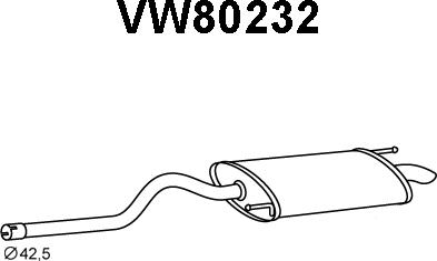 Veneporte VW80232 - Глушник вихлопних газів кінцевий avtolavka.club