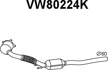 Veneporte VW80224K - Каталізатор avtolavka.club