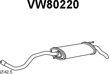 Veneporte VW80220 - Глушник вихлопних газів кінцевий avtolavka.club