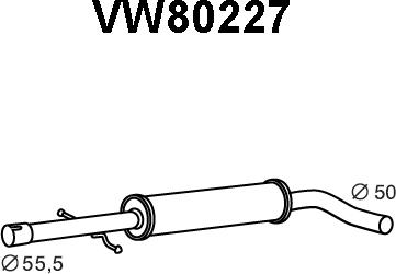 Veneporte VW80227 - Середній глушник вихлопних газів avtolavka.club