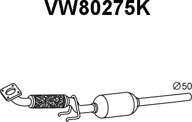 Veneporte VW80275K - Каталізатор avtolavka.club