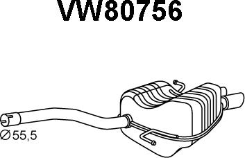Veneporte VW80756 - Глушник вихлопних газів кінцевий avtolavka.club