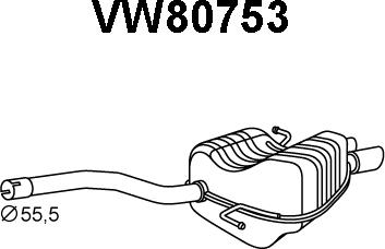 Veneporte VW80753 - Глушник вихлопних газів кінцевий avtolavka.club