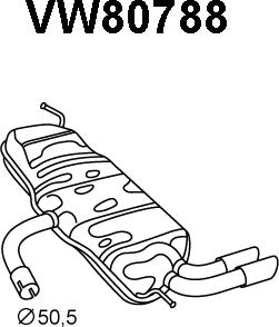 Veneporte VW80788 - Глушник вихлопних газів кінцевий avtolavka.club