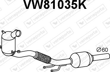 Veneporte VW81035K - Сажі / частковий фільтр, система вихлопу ОГ avtolavka.club