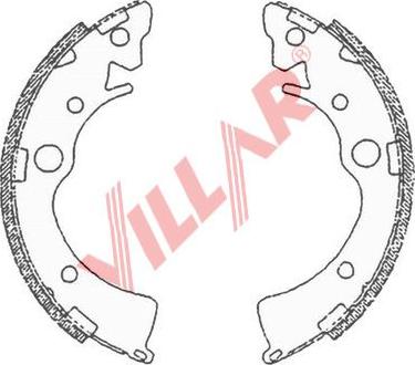 Villar 629.0696 - Комплект гальм, барабанний механізм avtolavka.club