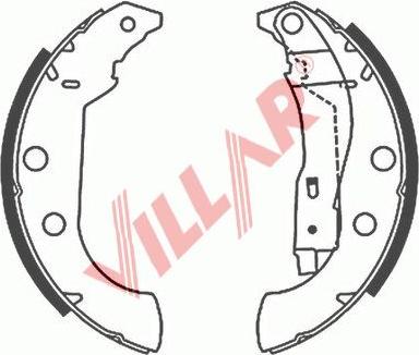 Villar 629.0692 - Комплект гальм, барабанний механізм avtolavka.club