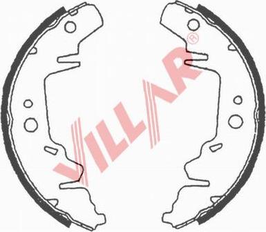 Villar 629.0687 - Комплект гальм, барабанний механізм avtolavka.club