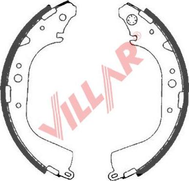 Villar 629.0892 - Комплект гальм, барабанний механізм avtolavka.club