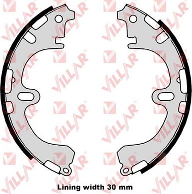 Villar 629.0841 - Комплект гальм, барабанний механізм avtolavka.club