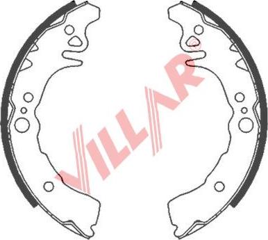 Villar 629.0852 - Комплект гальм, барабанний механізм avtolavka.club