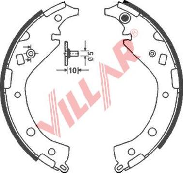 Villar 629.0860 - Комплект гальм, барабанний механізм avtolavka.club