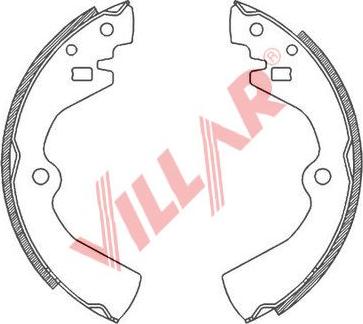 Villar 629.0809 - Комплект гальм, барабанний механізм avtolavka.club