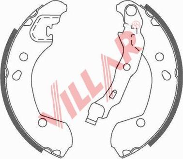 Villar 629.0816 - Комплект гальм, барабанний механізм avtolavka.club