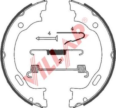 Villar 629.0835 - Комплект гальм, ручник, парковка avtolavka.club