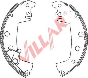 Villar 629.0715 - Комплект гальм, барабанний механізм avtolavka.club