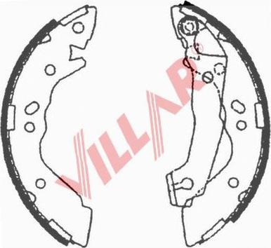 Villar 629.0712 - Комплект гальм, барабанний механізм avtolavka.club