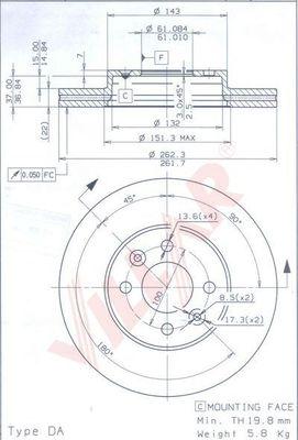 Villar 628.0556 - Гальмівний диск avtolavka.club