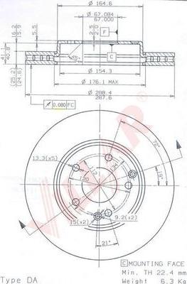 Villar 628.1918 - Гальмівний диск avtolavka.club