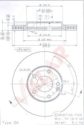 Villar 628.1338 - Гальмівний диск avtolavka.club